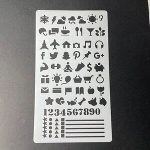 Reusable Art Planner Stencil Activity Numbers Checklist Social Media mq Mixed Me